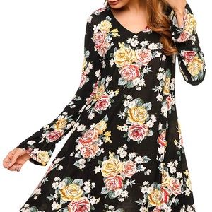 Mini long sleeve floral Dress.